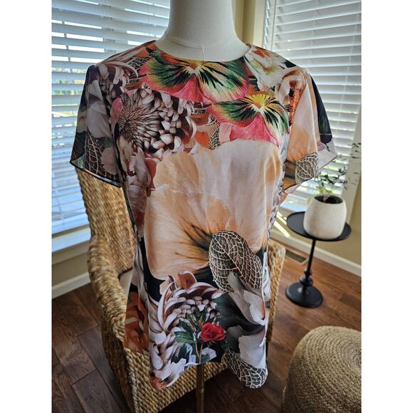 Ted Baker London Floral Blouse Women's Size M Bohemian City - Picture 1 of 9